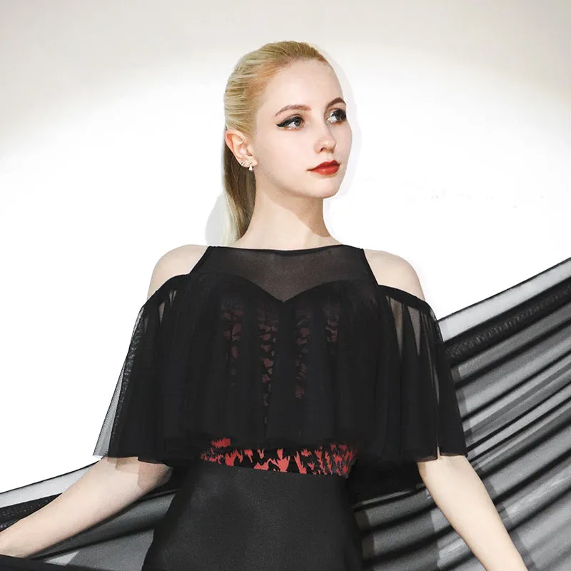 Off Shoulder Latin/Ballroom Top with Fringing