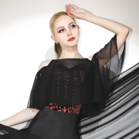 Off Shoulder Latin/Ballroom Top with Fringing