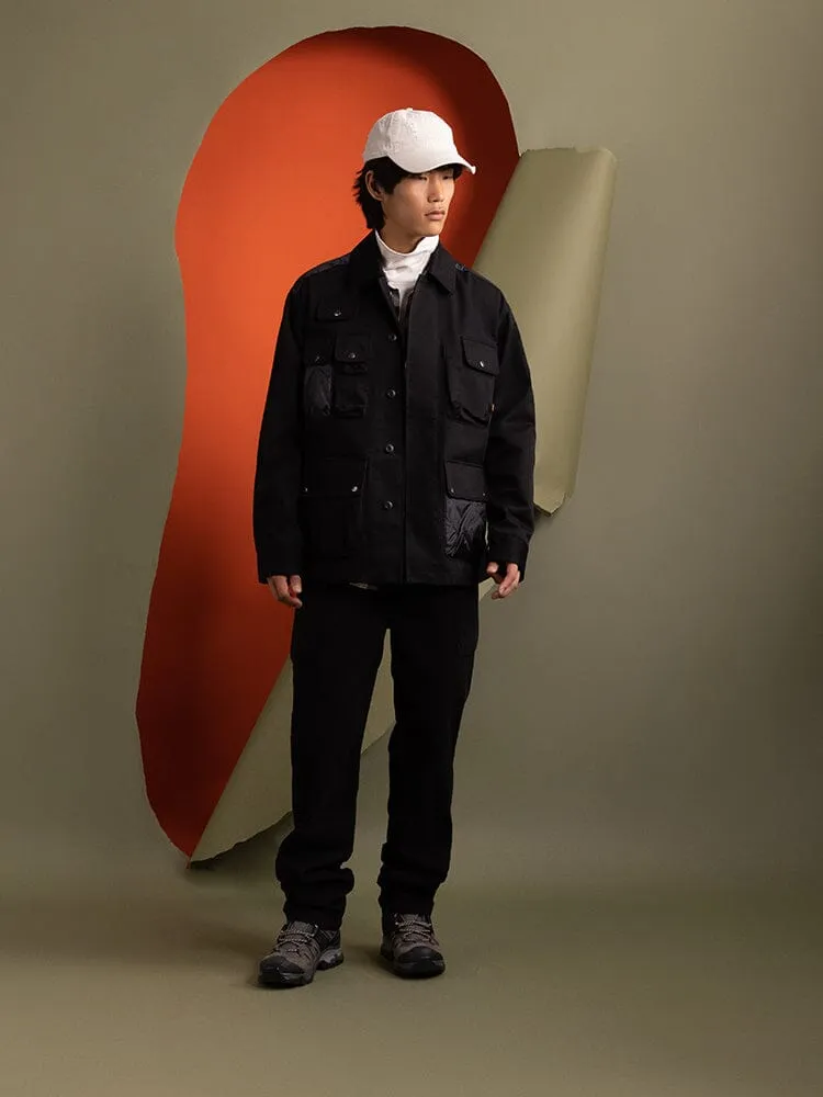 ONION QUILTED MIXED MEDIA SHIRT JACKET (SEASONAL)