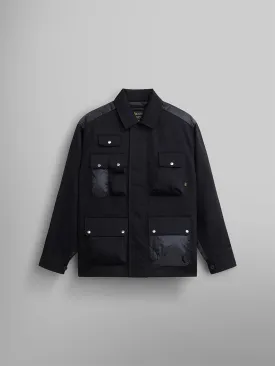 ONION QUILTED MIXED MEDIA SHIRT JACKET (SEASONAL)