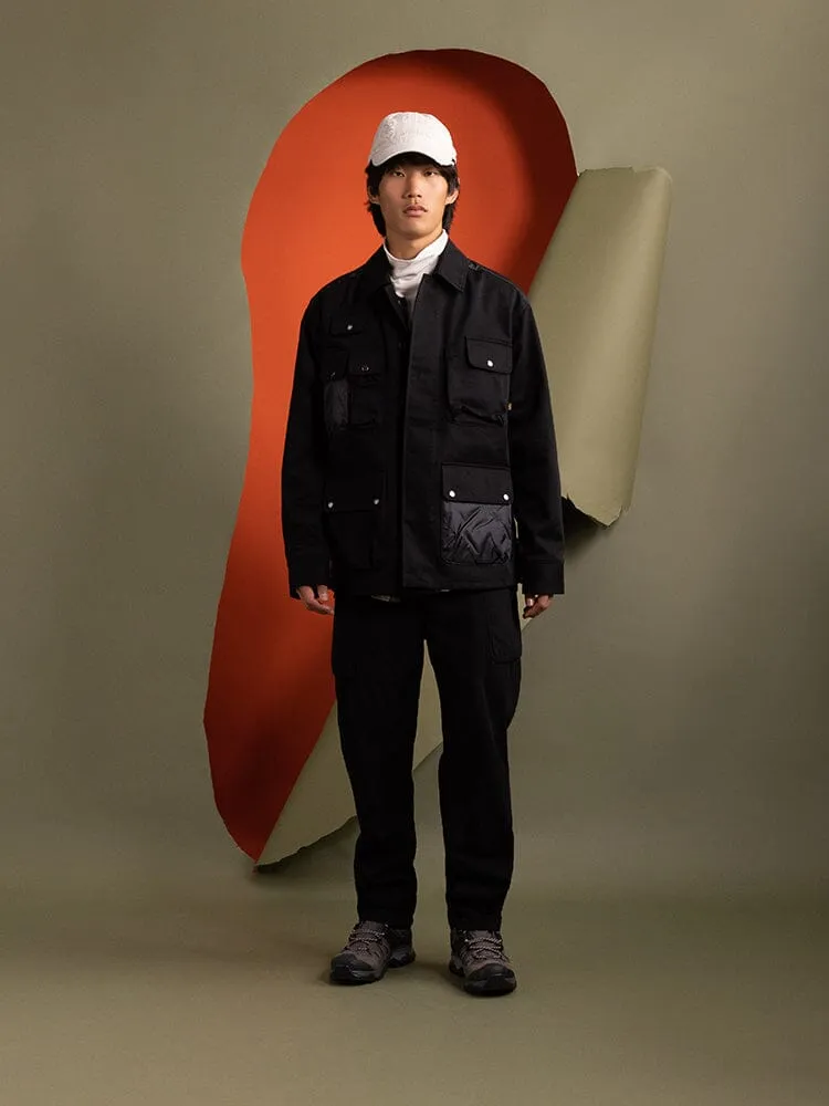 ONION QUILTED MIXED MEDIA SHIRT JACKET (SEASONAL)