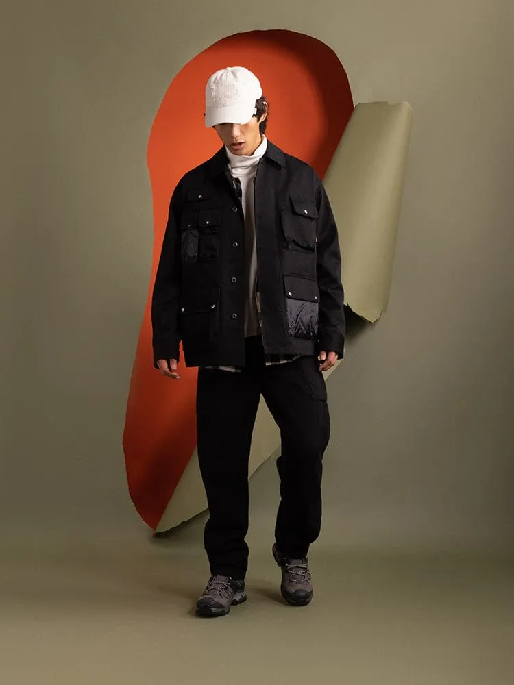 ONION QUILTED MIXED MEDIA SHIRT JACKET (SEASONAL)