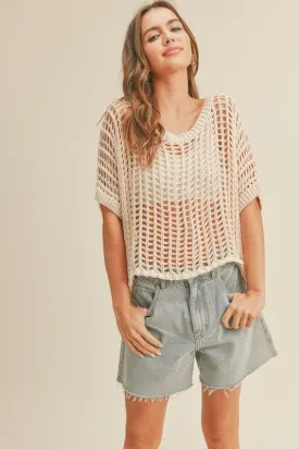Open Knit Net Top