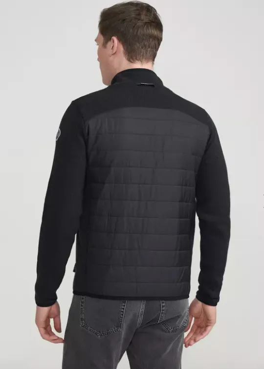 Peder Full Zip Windproof Jacket- Black Mel