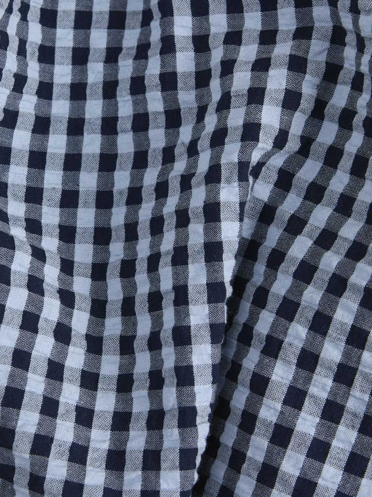 Petra Seersucker Sleeveless Top Skyway Peacoat