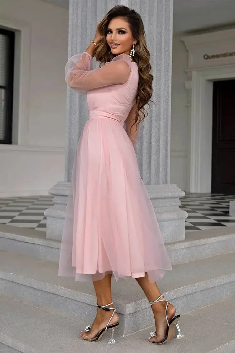 Pink Mesh Dress
