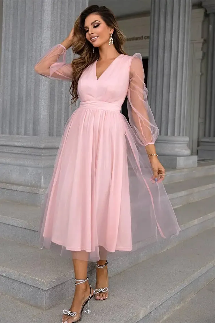 Pink Mesh Dress