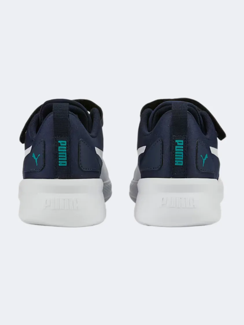 Puma Flyer Runner V Ps-Boys Lifestyle Espadrilles Peacoat/White