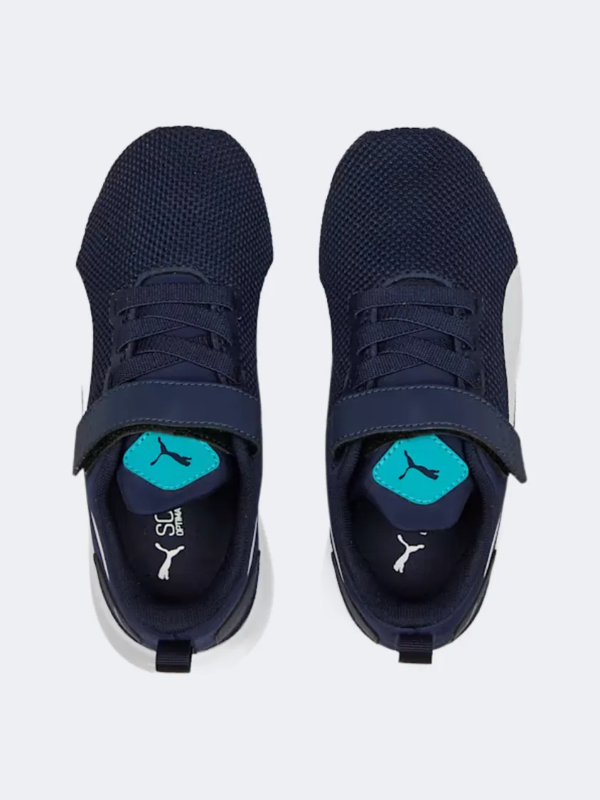 Puma Flyer Runner V Ps-Boys Lifestyle Espadrilles Peacoat/White