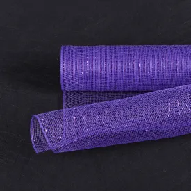 Purple Line - Deco Mesh Wrap Metallic Stripes ( 21 Inch x 10 Yards )
