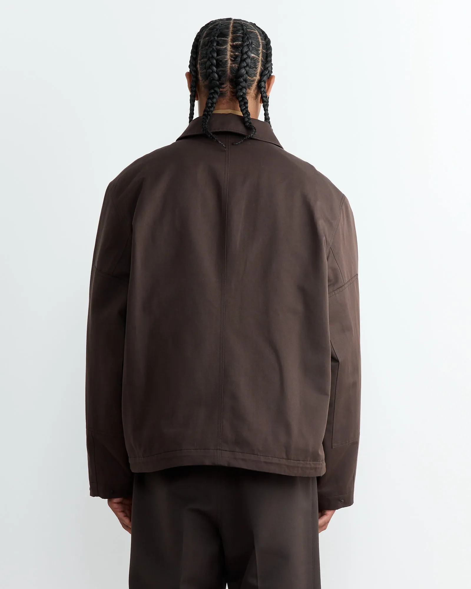 Quilted 3D Pockets Jacket in Espresso