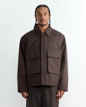 Quilted 3D Pockets Jacket in Espresso