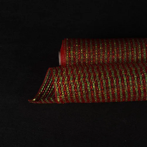 Red - Christmas Mesh Wraps ( 21 Inch x 10 Yards )
