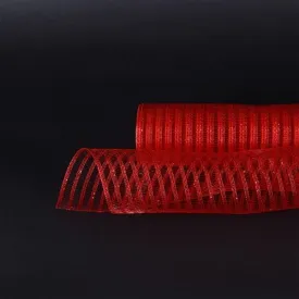 Red - Deco Mesh Laser Eyelash - (10 Inch x 10 Yards)