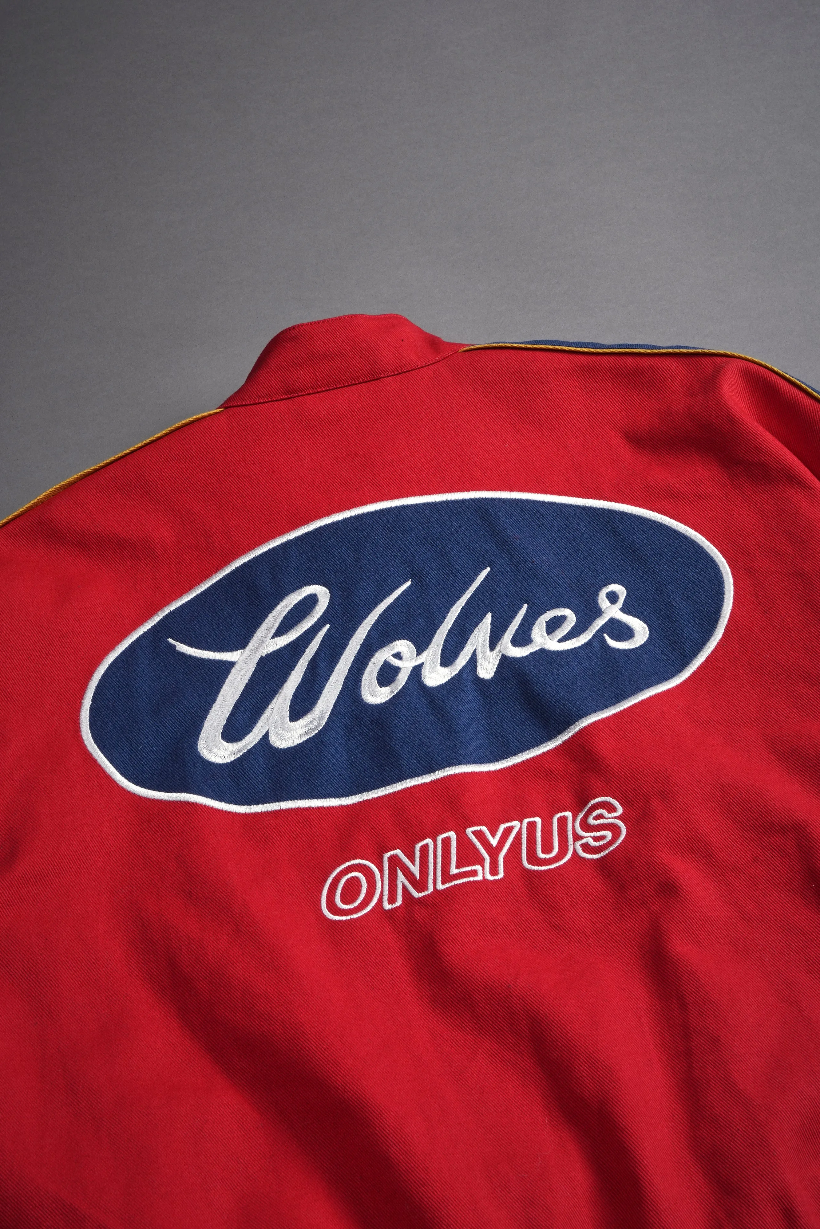 Ride The Fire Gordon Racing Jacket in Roman Red/Blue