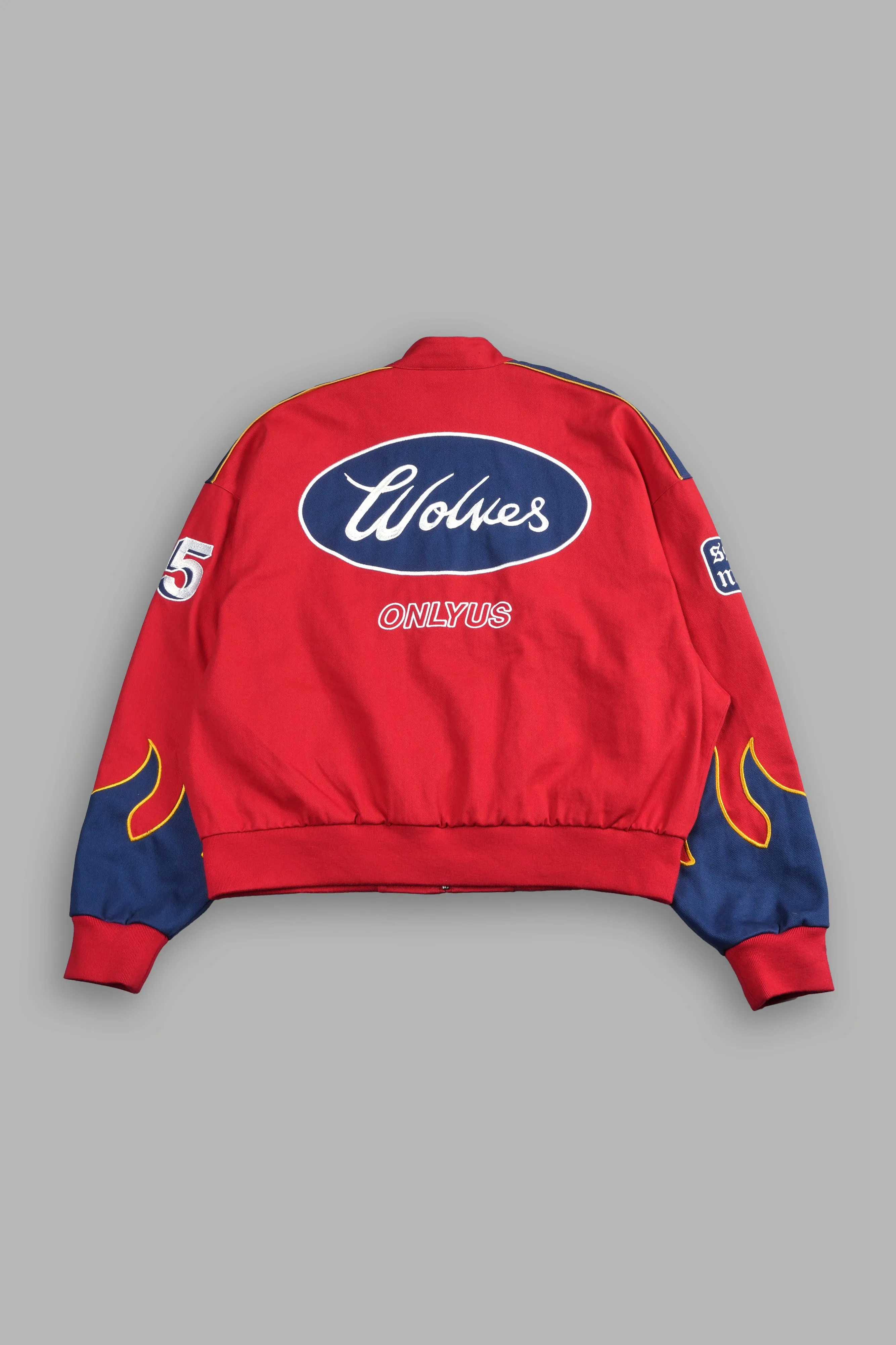 Ride The Fire Gordon Racing Jacket in Roman Red/Blue