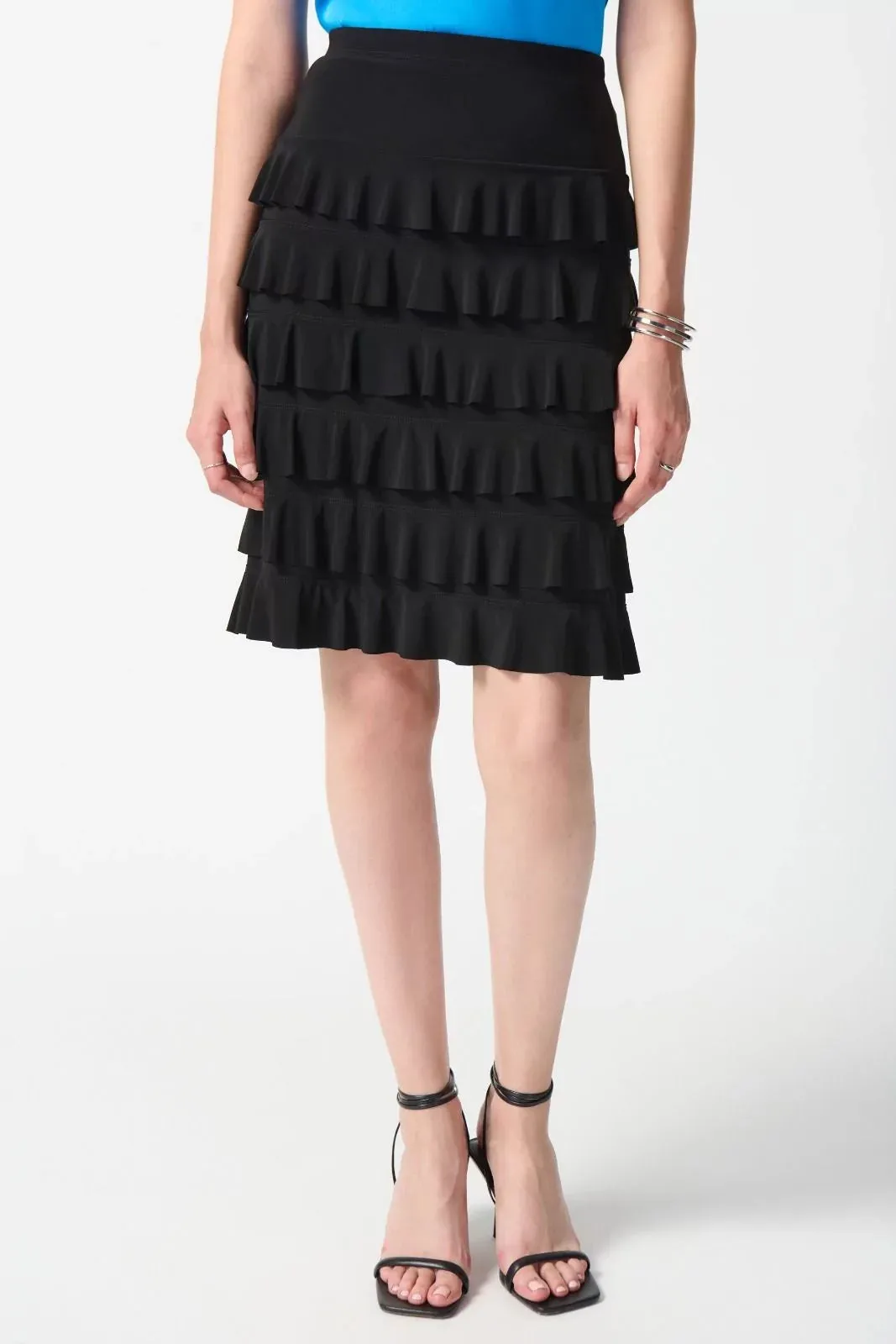 Silky Knit Ruffle Skirt