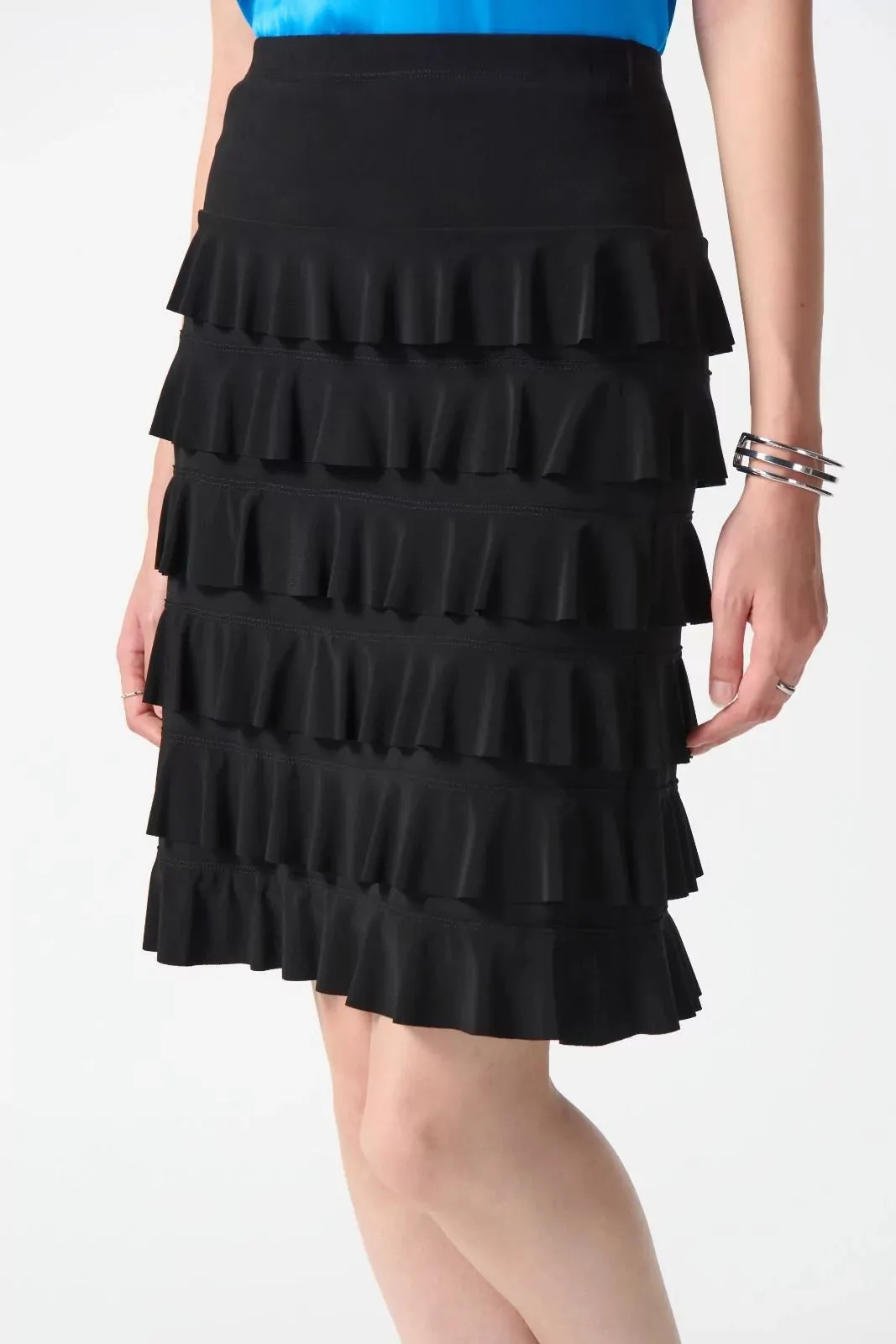 Silky Knit Ruffle Skirt