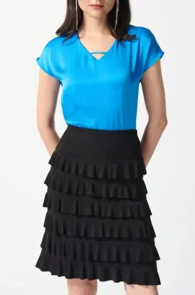 Silky Knit Ruffle Skirt