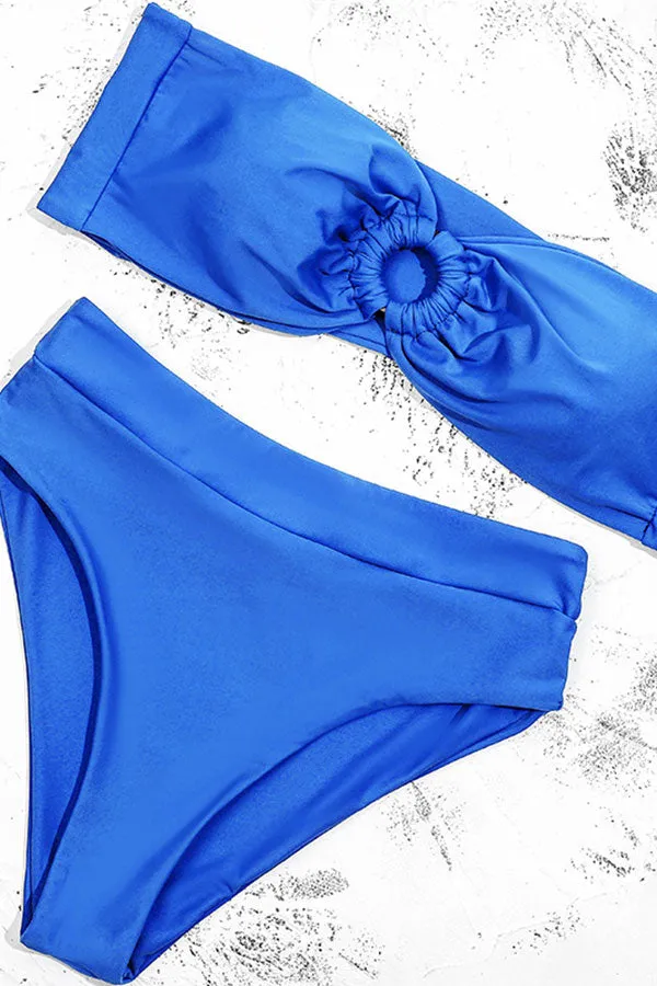 Solid Color Glamorous Circle Bikini