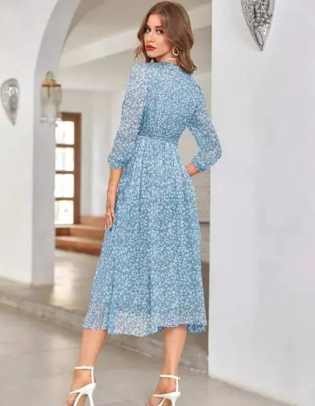 Sophisticated Georgette Midi Dress