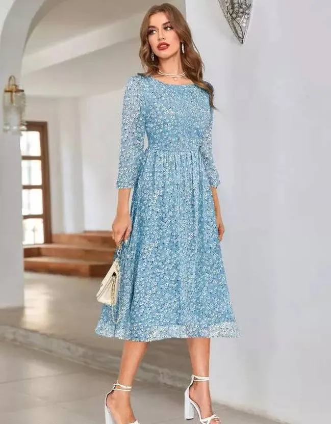 Sophisticated Georgette Midi Dress