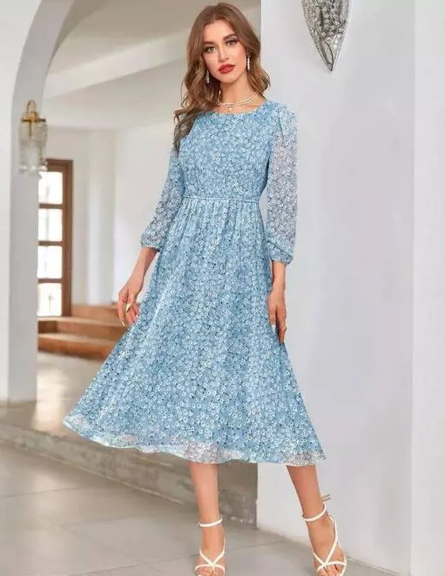 Sophisticated Georgette Midi Dress