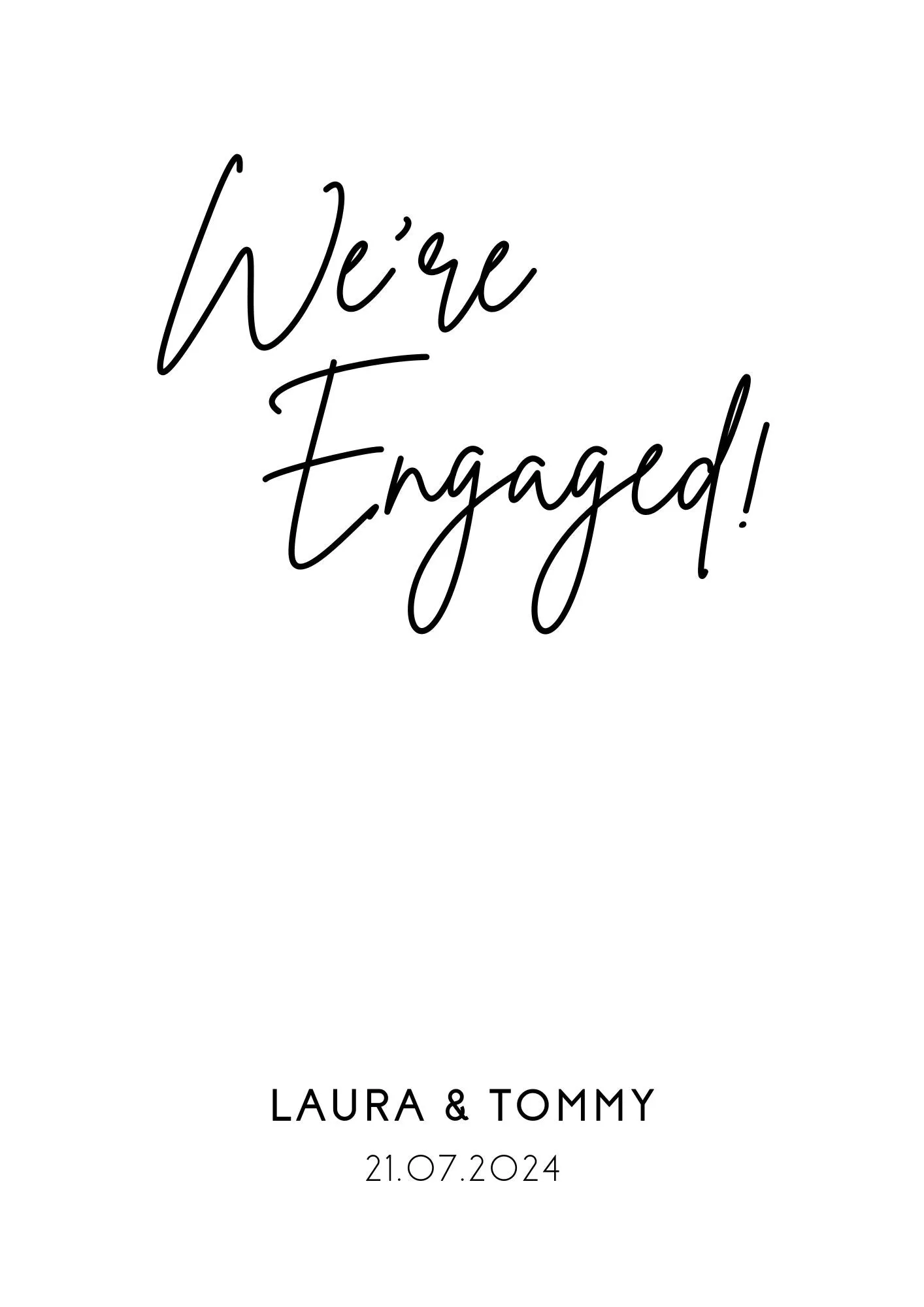 Sophisticated "We're Engaged!" Engagement Party Sign