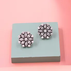 Sophisticated Shine: Sangeeta Boochra Silver Handcrafted Earrings