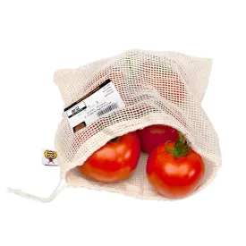 SuperBee Five Mesh Produce Bags, Five Differently Sized Organic Cotton Produce Bags