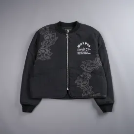Surrounded By Family Boxy Darco Quilted Jacket in Black