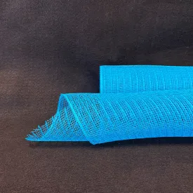 Turquoise Deco Mesh Burlap Stripes - 10 Inch x 10 Yards