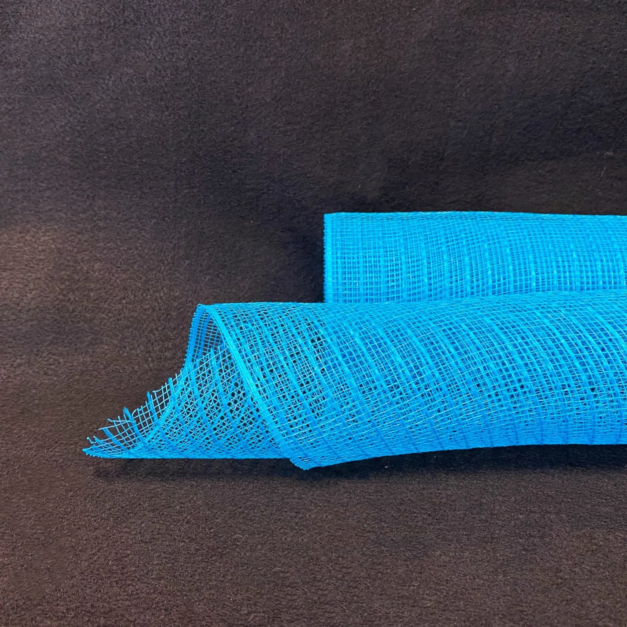 Turquoise Deco Mesh Burlap Stripes - 10 Inch x 10 Yards