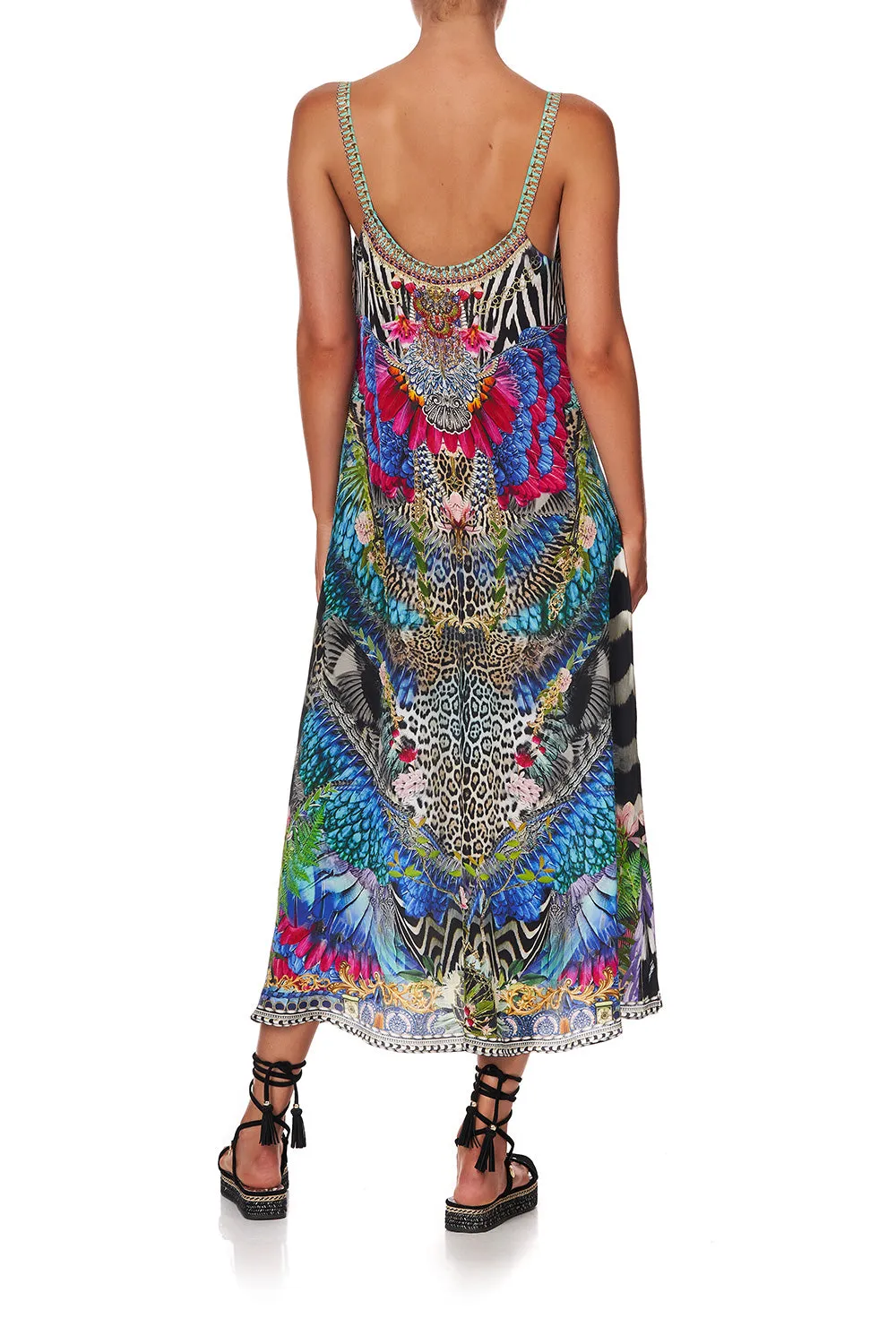 V NECK MIDI SLIP DRESS CAFE NAIROBI