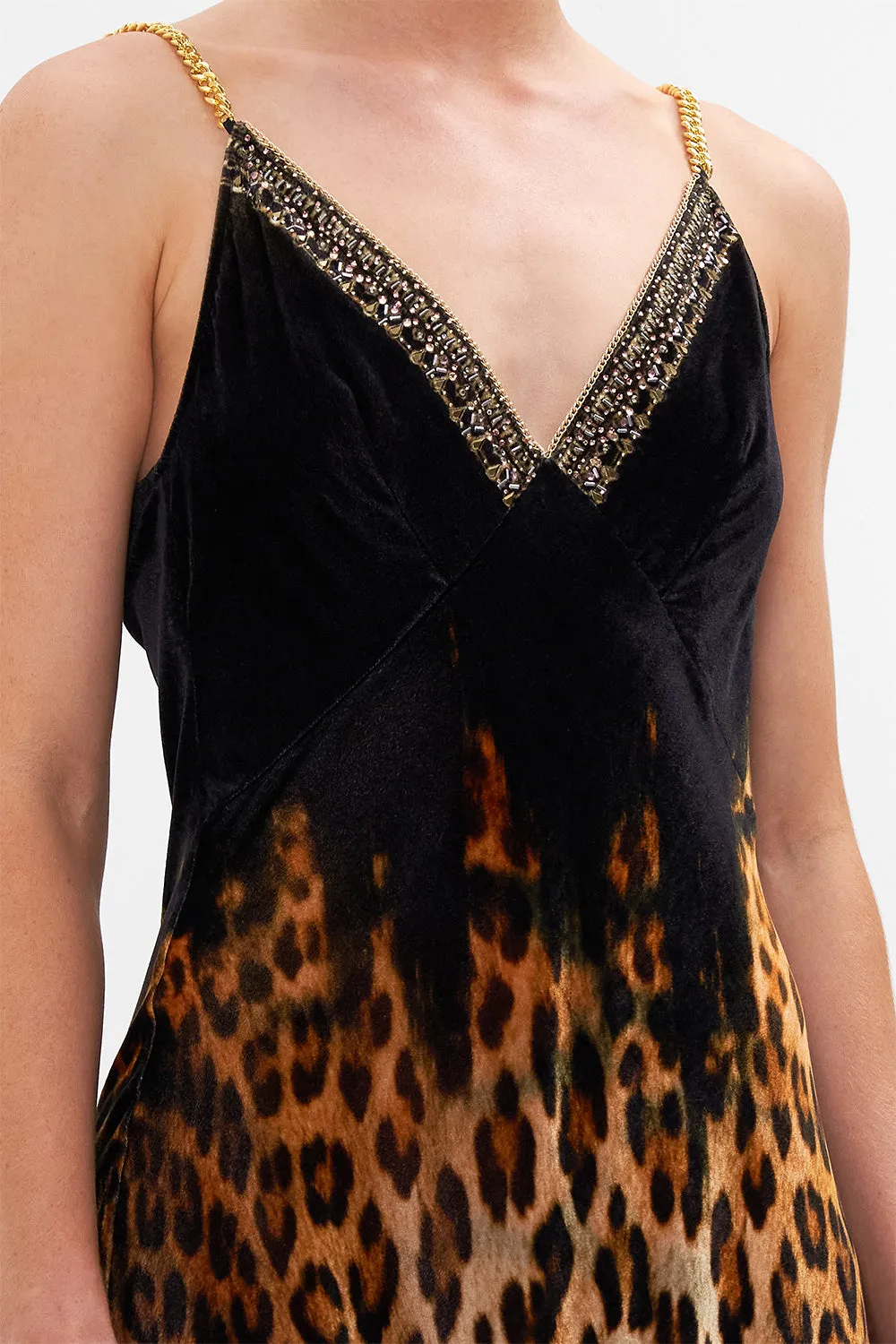 VELVET V NECK BIAS SLIP JUNGLE DREAMING