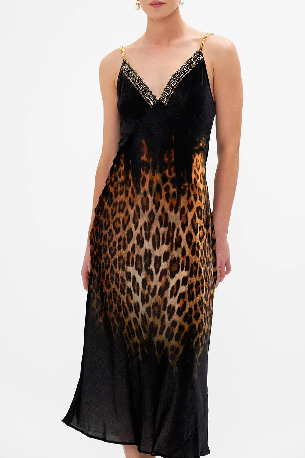 VELVET V NECK BIAS SLIP JUNGLE DREAMING