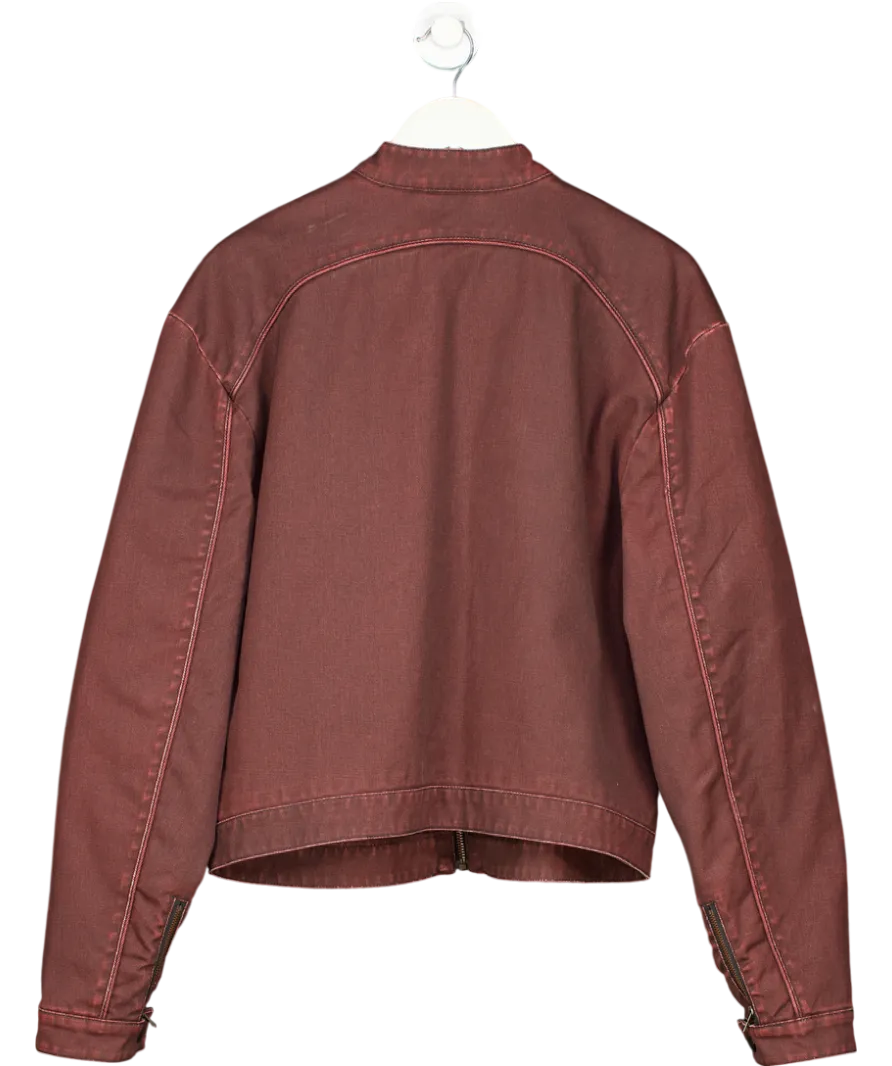 Weekday Red Ian Biker Jacket UK M