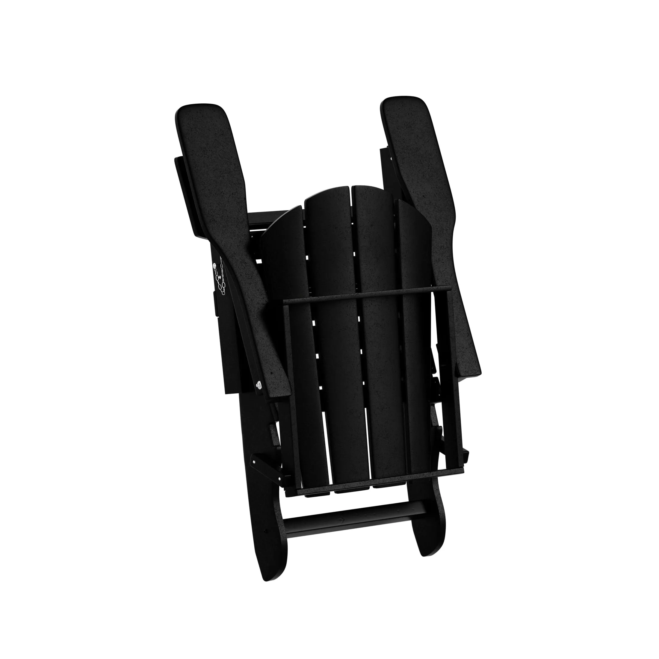 Westintrends Outdoor Folding HDPE Adirondack Chair, Patio Seat, Weather Resistant, Black