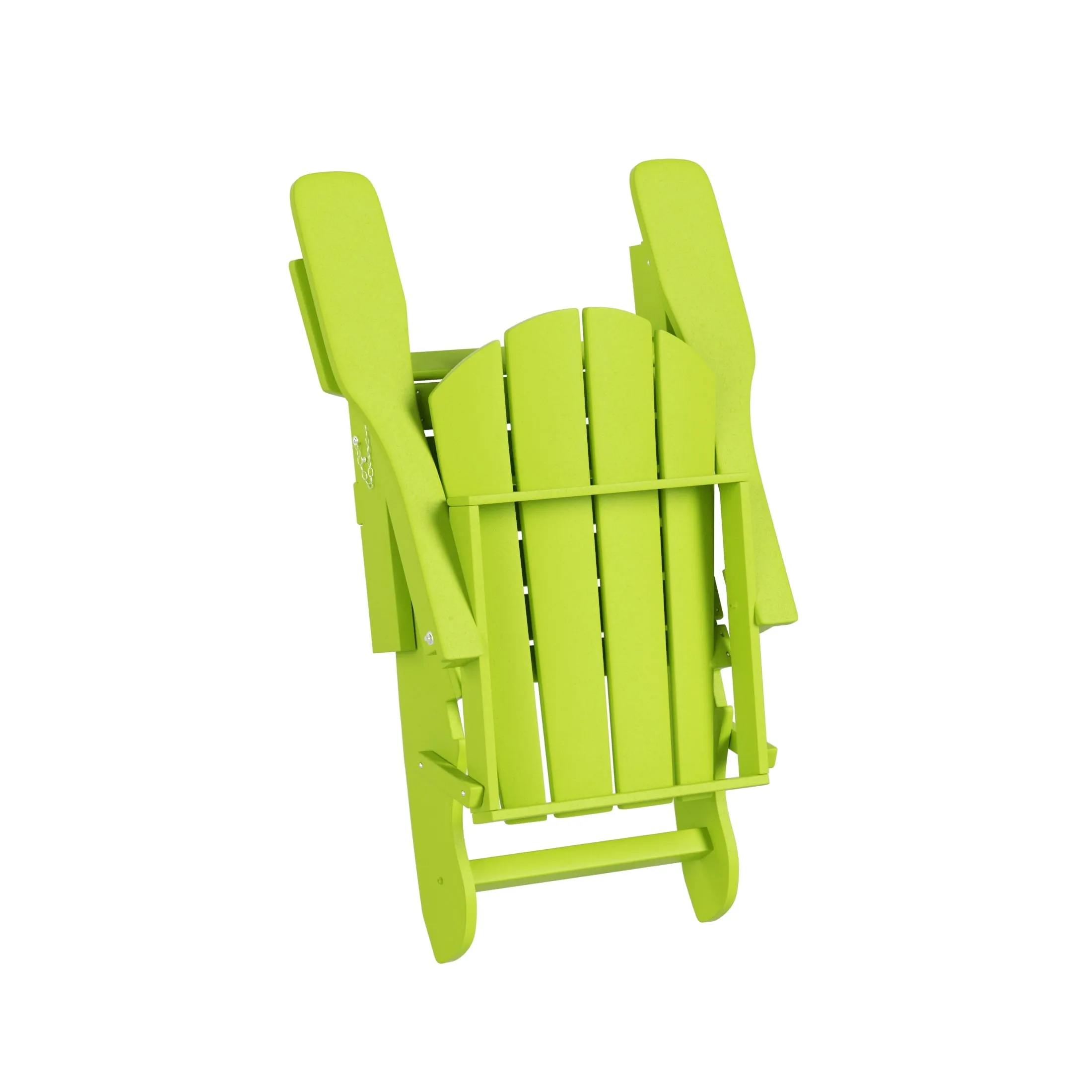 Westintrends Outdoor Folding HDPE Adirondack Chair, Patio Seat, Weather Resistant, Lime