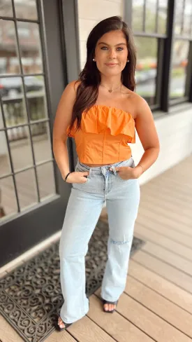 Wila Ruffle Strapless Top