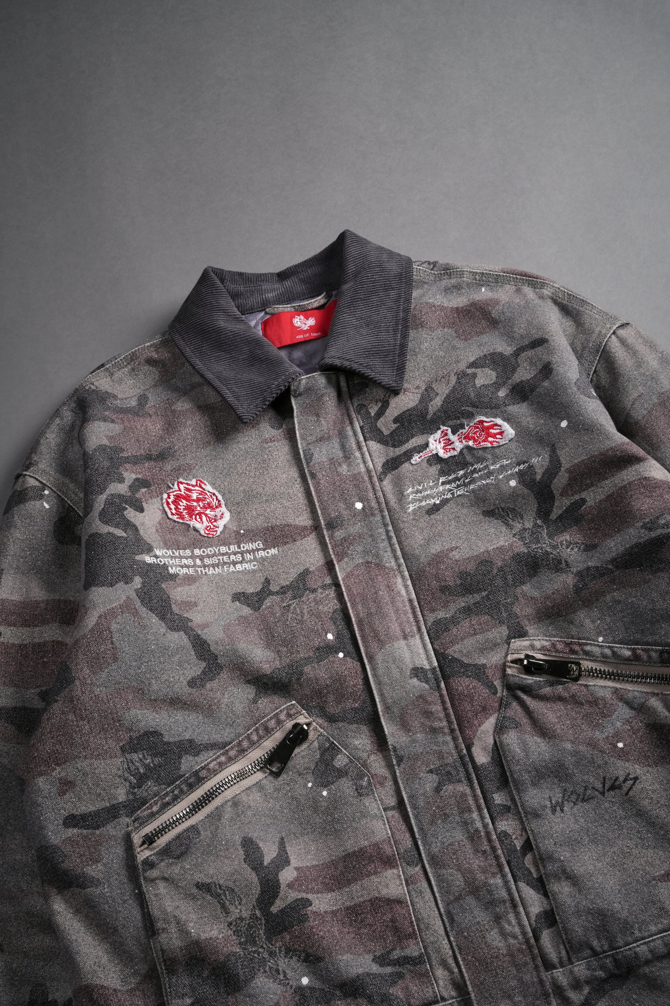 Wolves Among Roses Earl Jacket in Blooming Woodland Camo