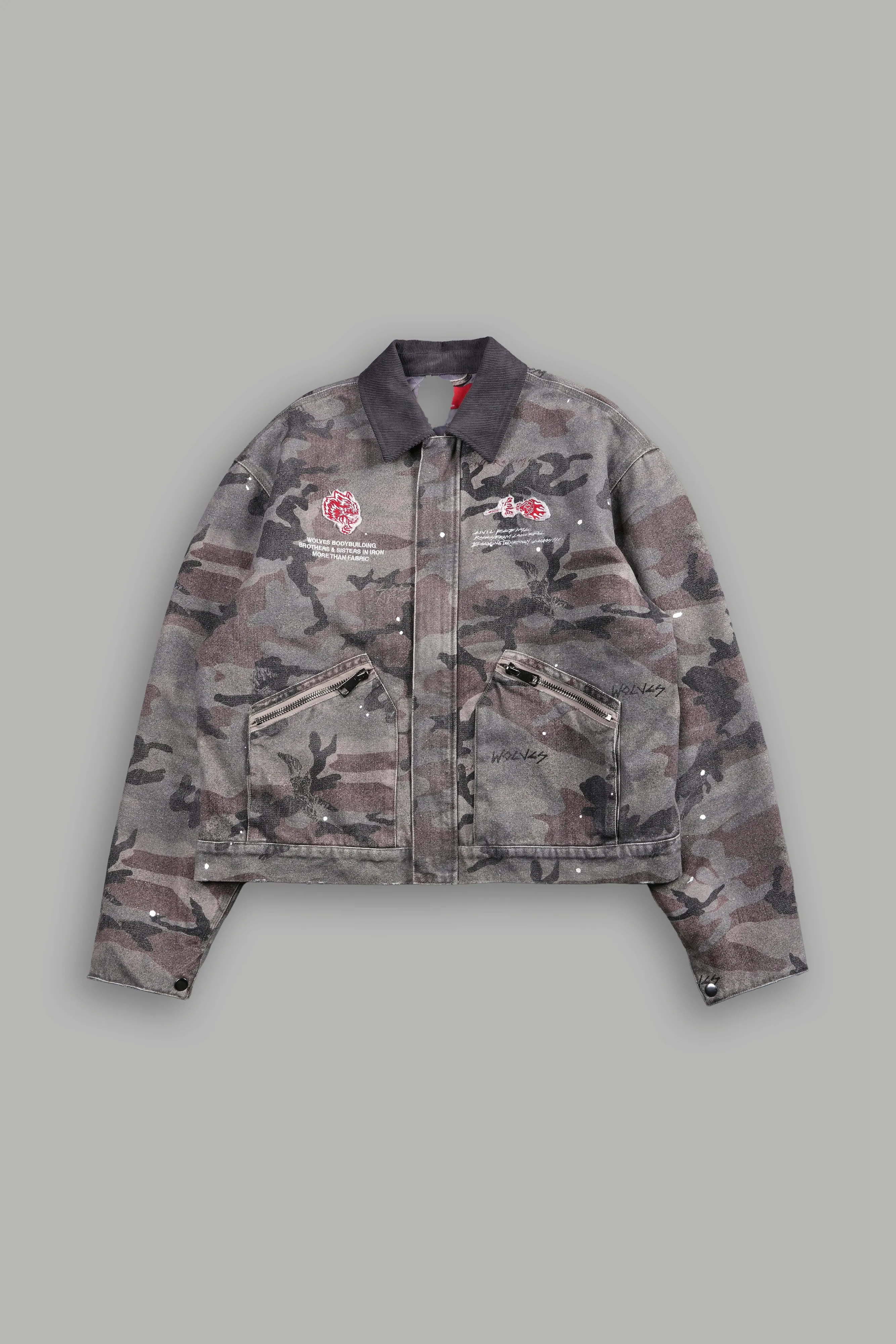 Wolves Among Roses Earl Jacket in Blooming Woodland Camo