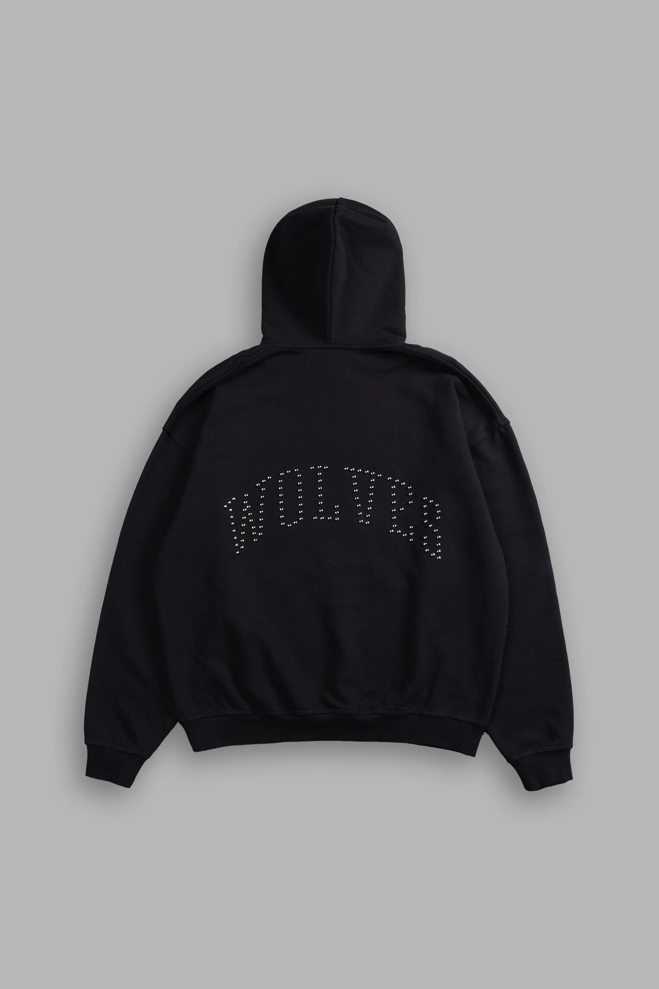 Wolves Crest "Grunge" Unisex Hoodie in Black